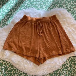 Size S Lush orange knit lounge shorts